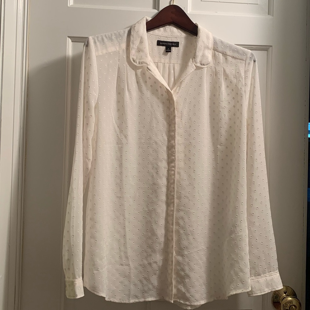 Banana Republic Polka Dot Polyester Blouse